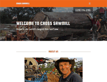 Tablet Screenshot of crosssawmill.com